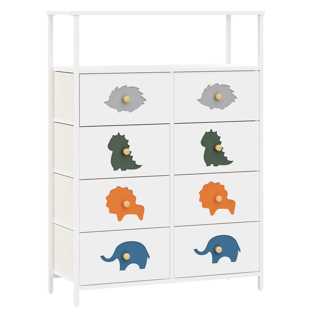 White 6 Drawer Kids Dresser with Shelf A7944