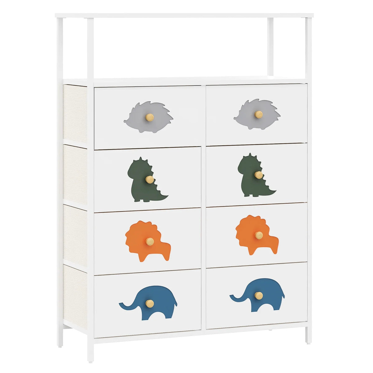 White 6 Drawer Kids Dresser with Shelf A7944