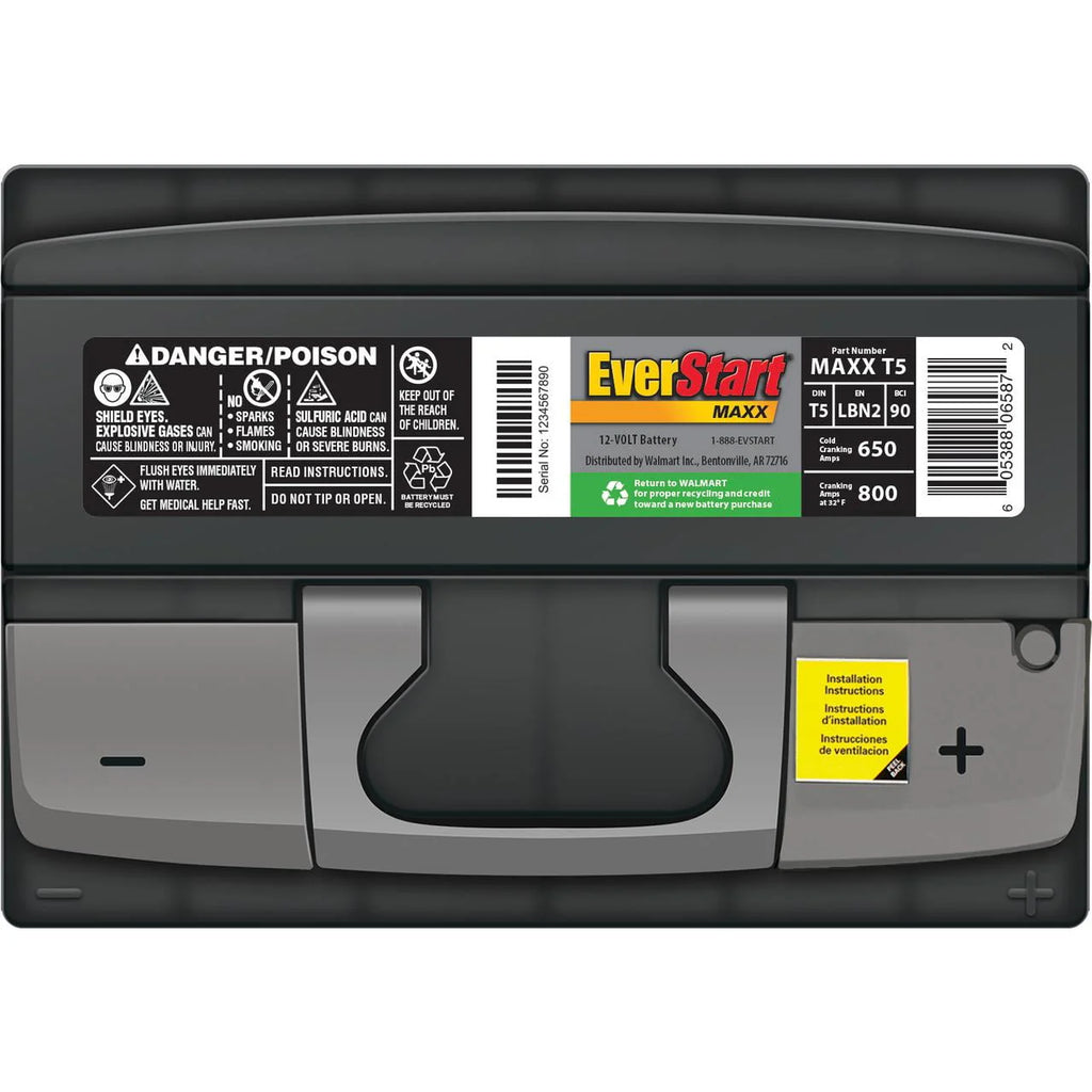 Lead Acid Automotive Battery Group Size T5 12 Volt 600 CCA O588929