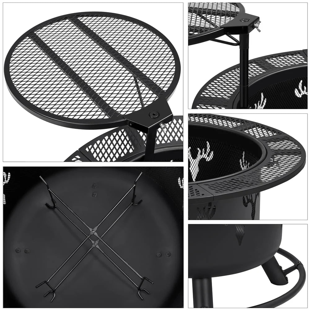32” Round Wood Burning Fire Pit X5477