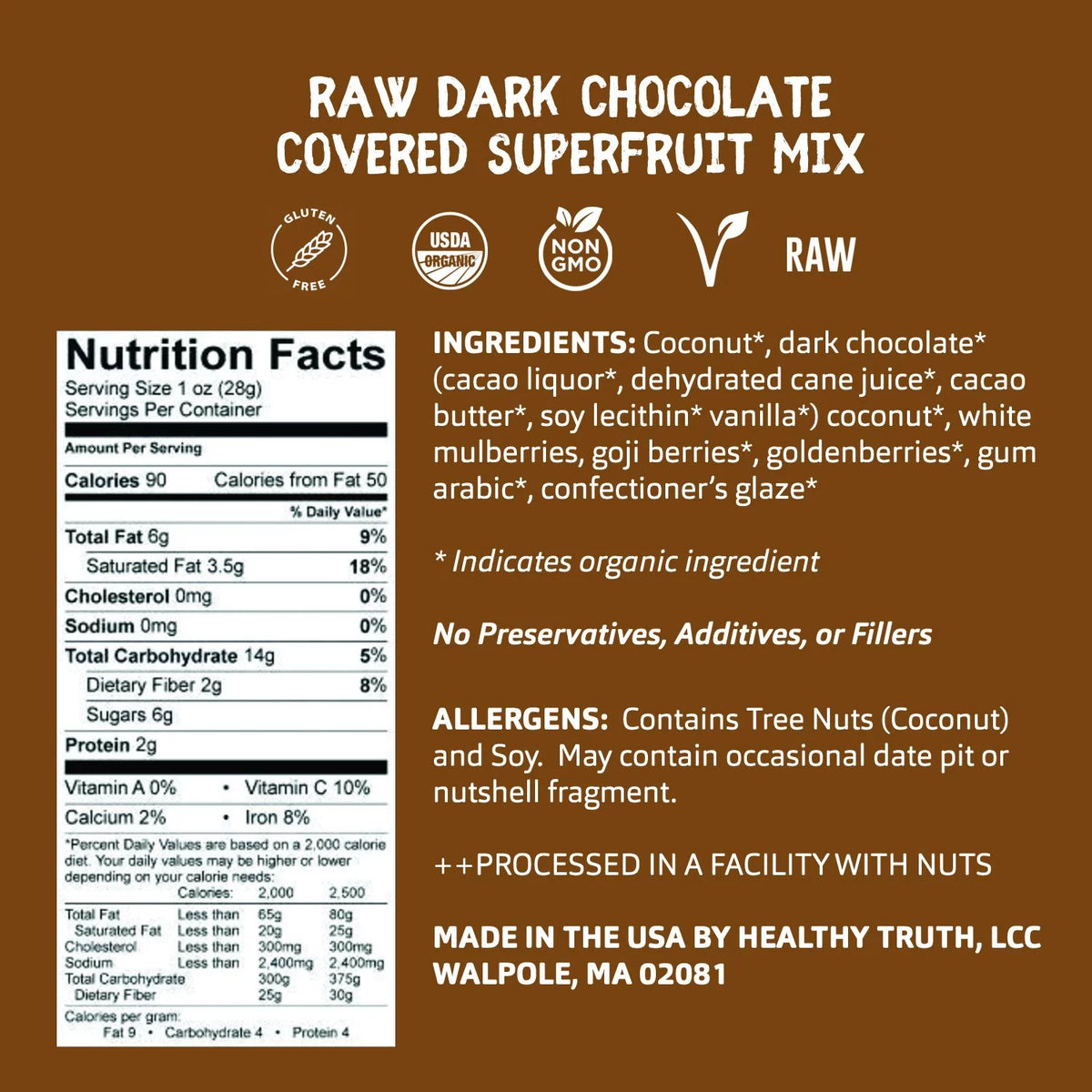 Organic Dark Chocolate Superfruit Mix 1.4oz Q359