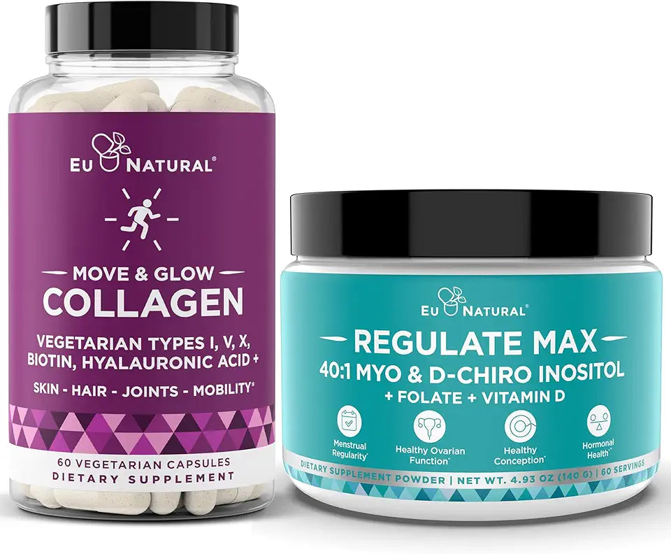 Collagen Pills and Inositol Powder Bundle - 60 Capsules + 60 Servings K8646