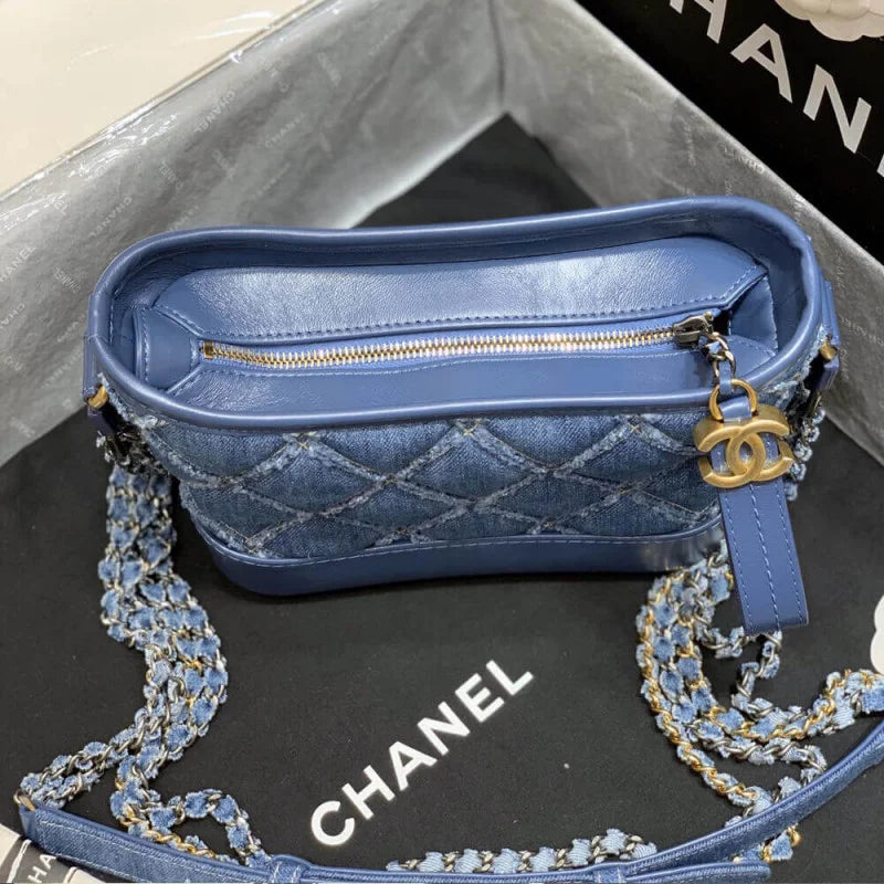 Denim Calfskin Hobo Bag Z19820