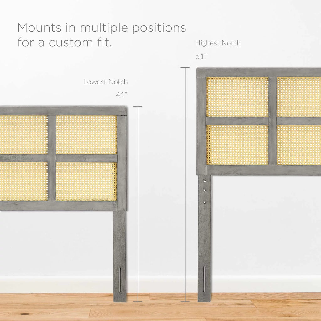 Grey Wood Full Size Headboard X37126