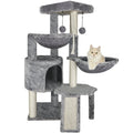 Grey Cat Tree with Scratching Posts and Hammocks T691032