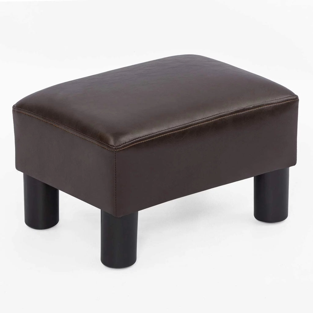 Small Faux PU Leather Rectangular Ottoman N4578