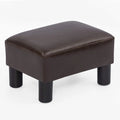 Small Faux PU Leather Rectangular Ottoman N4578