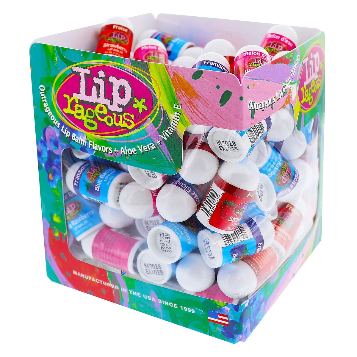 Lip Balm with Aloe Vera and Vitamin E Assorted Flavors 100/Box K8834