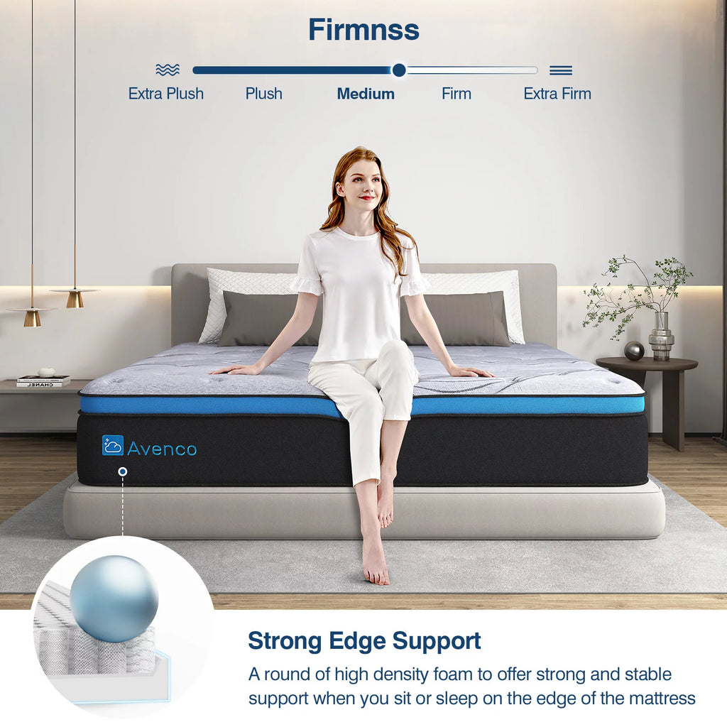 10 inch Gel Memory Foam Hybrid Mattress, Full Size D2970