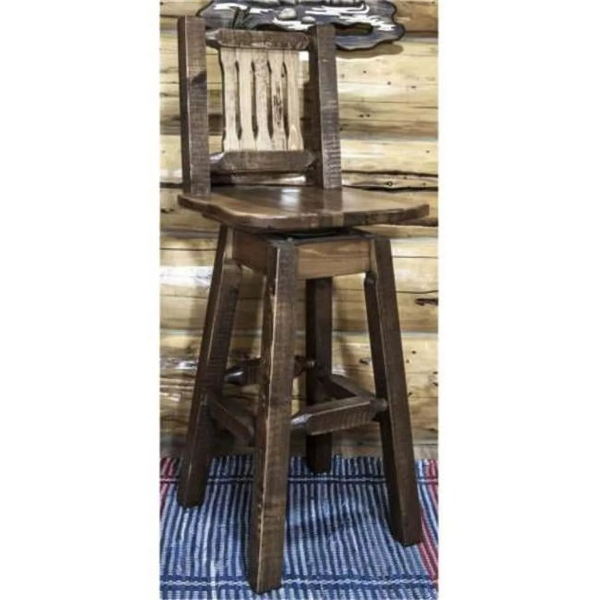Counter Height Swivel Barstool with Back R53053