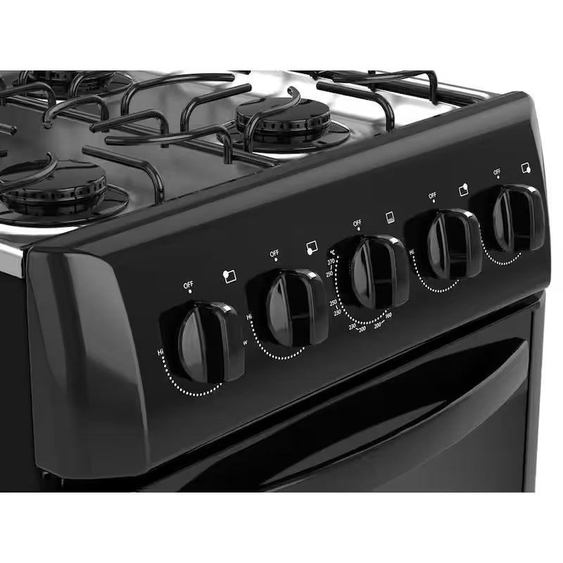 4-Burners Freestanding Gas Range in Black W366