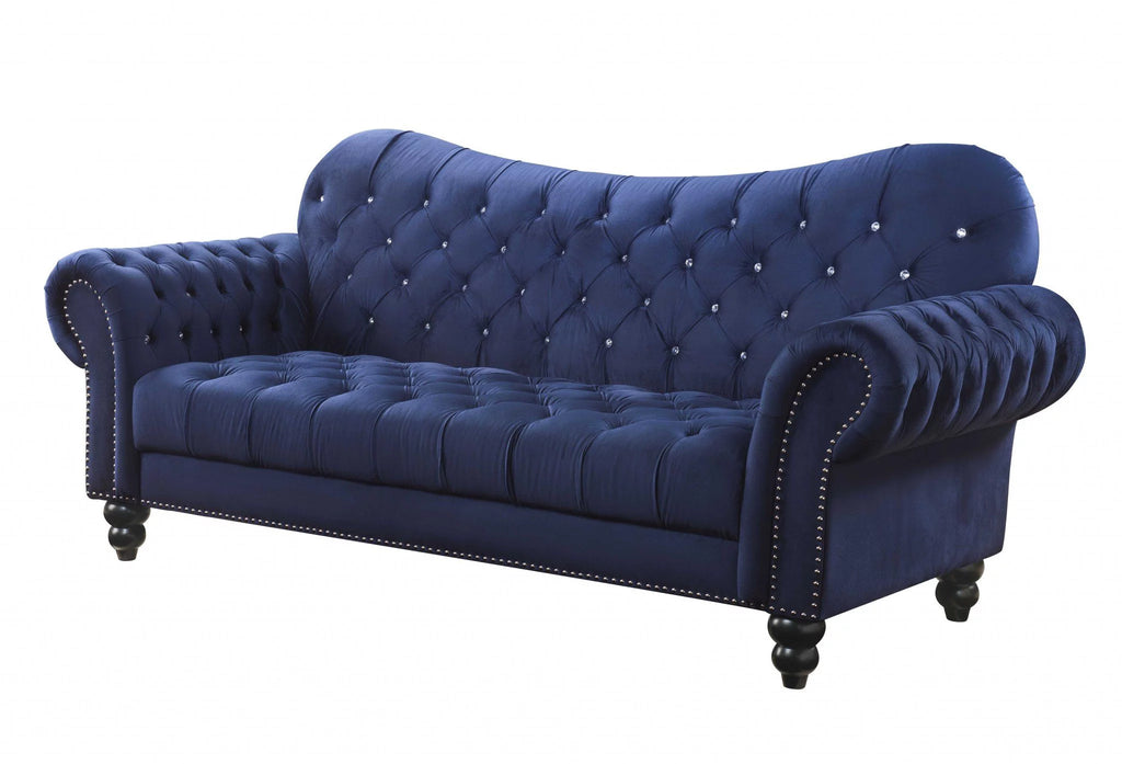 Navy Velvet Sofa A36521