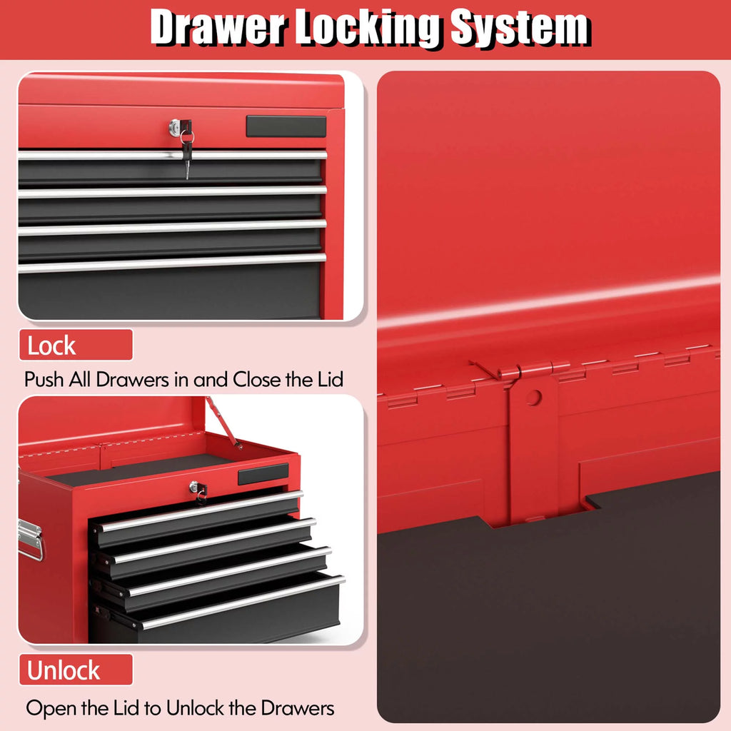 6 Drawer Rolling Tool Chest Storage Cabinet I659