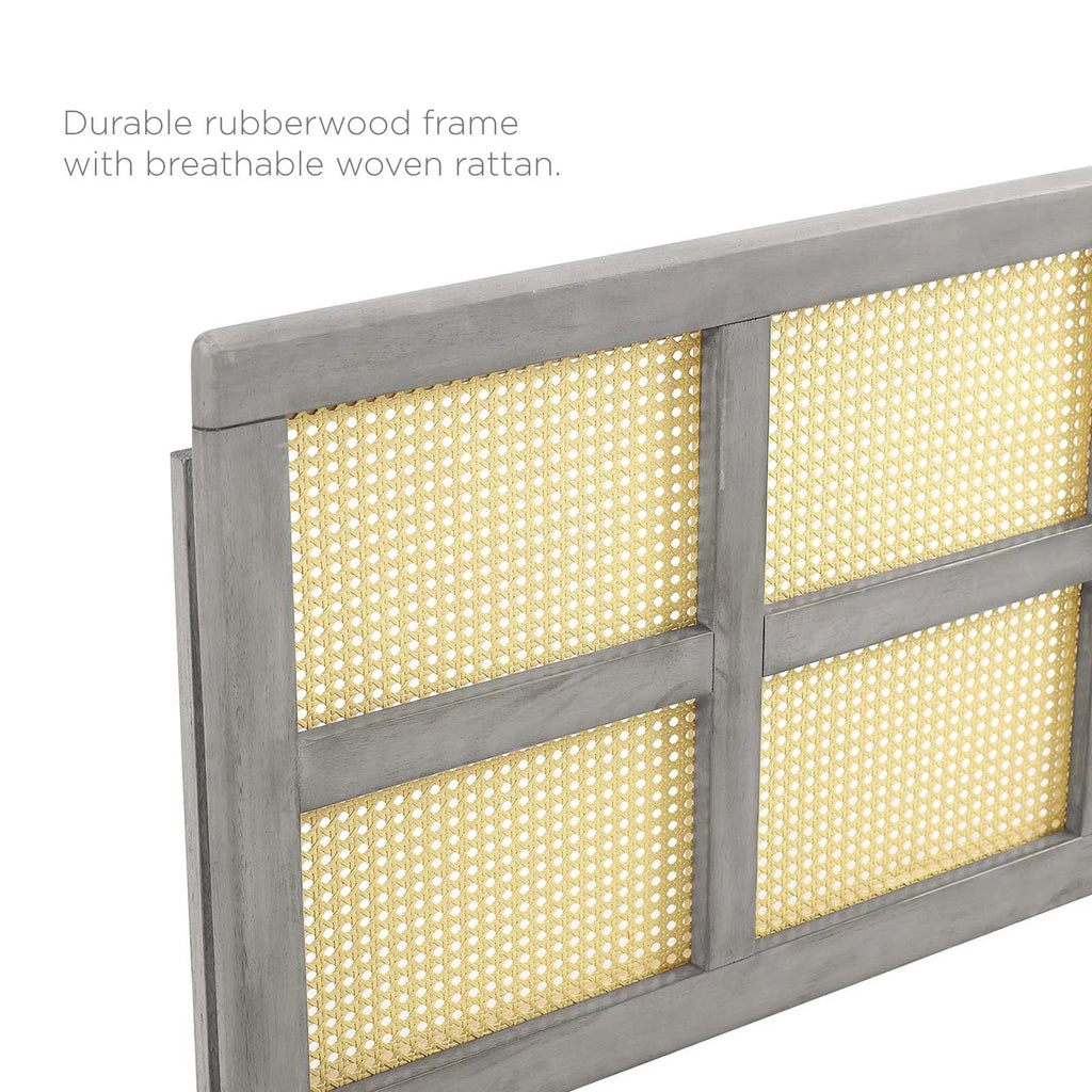 Grey Wood Full Size Headboard X37126