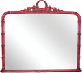 Antique Chinese Red Buffet Mirror Y839075