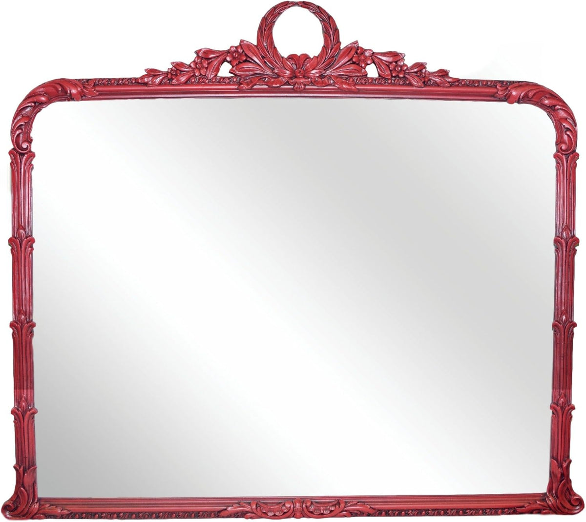 Antique Chinese Red Buffet Mirror Y839075