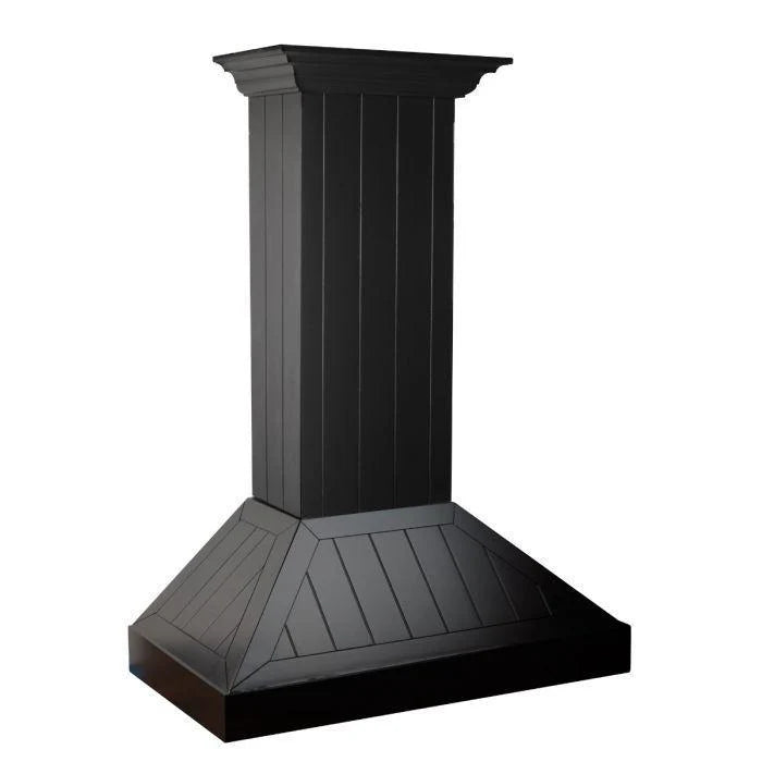 30 in. Wooden Wall Range Hood in Black Y33211
