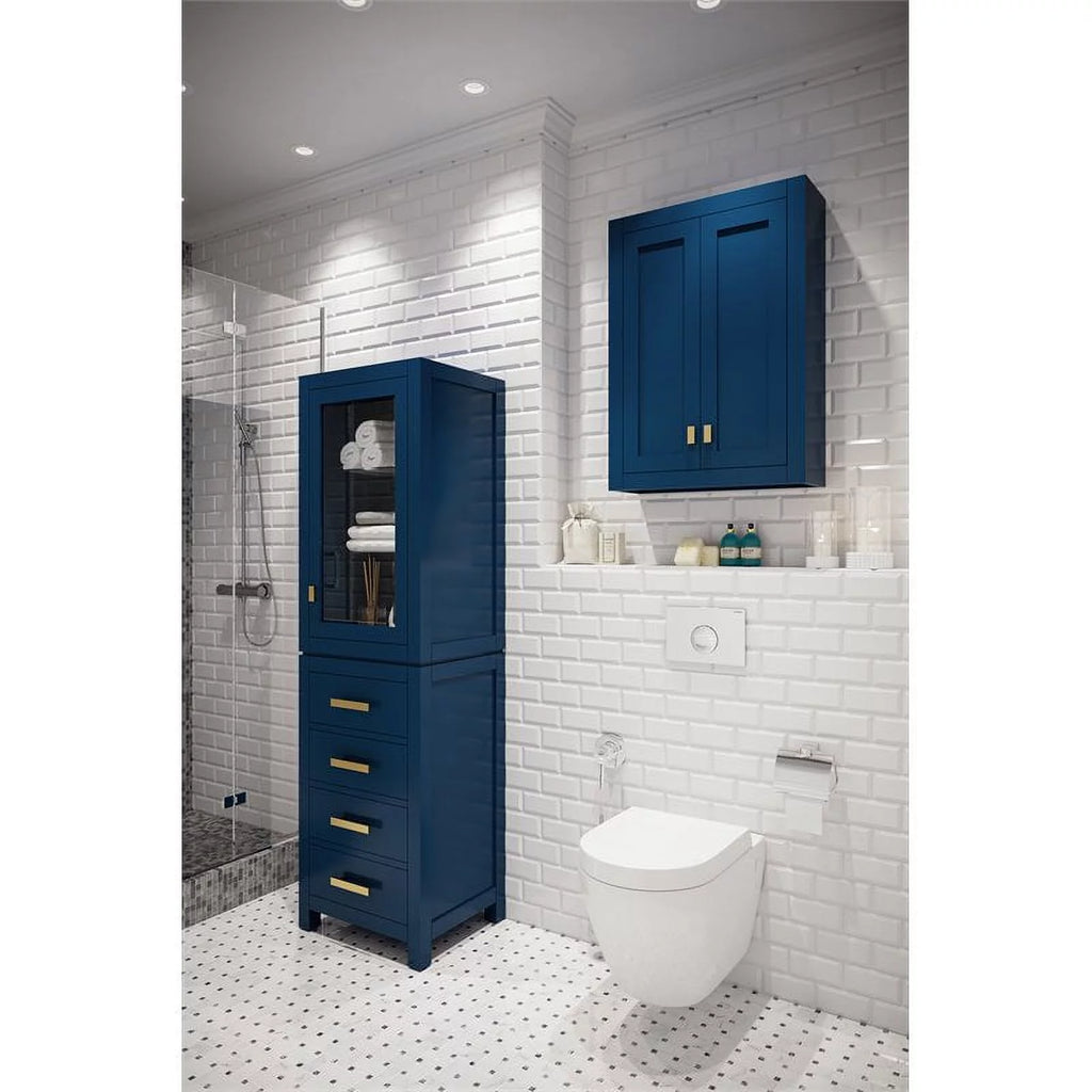 Blue Solid Hardwood Medicine Cabinet Z979794