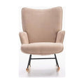 Beige Fabric Rocking Chair C219