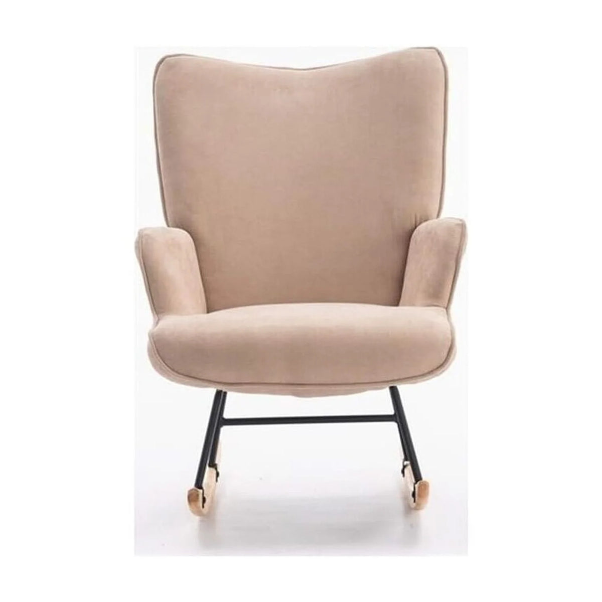 Beige Fabric Rocking Chair C219