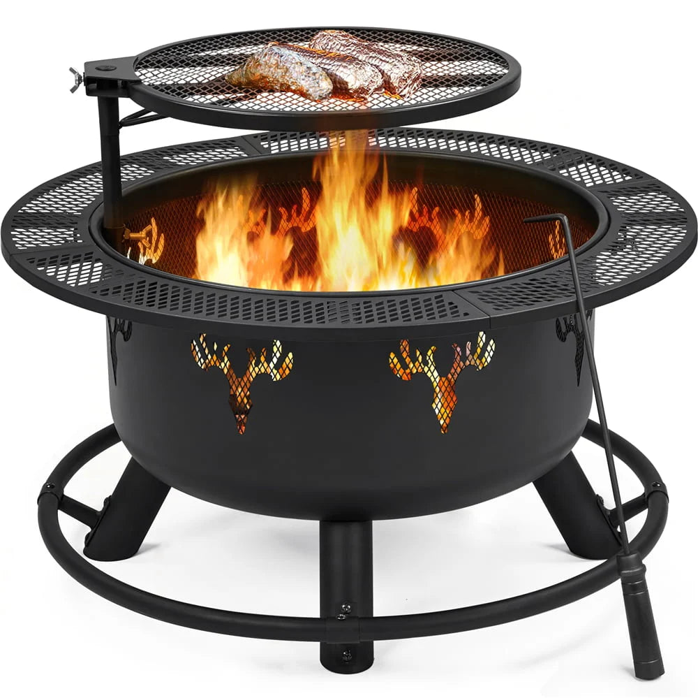 32” Round Wood Burning Fire Pit X5477
