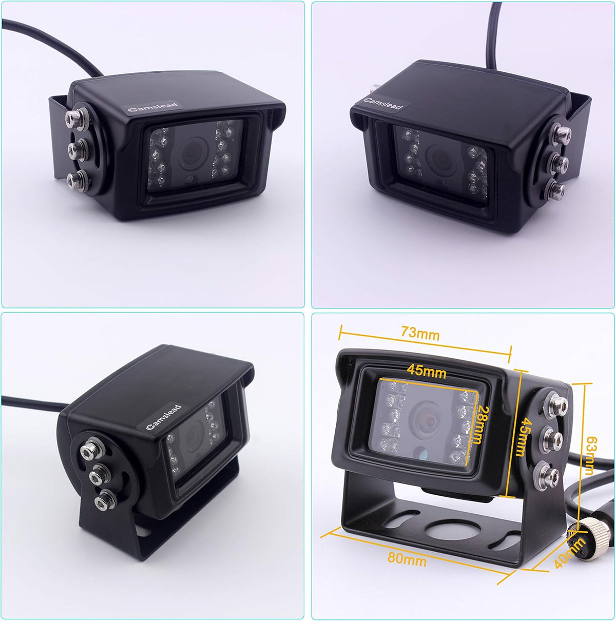 Heavy Vehicle Safety Camera System 9 inch Monitor with Quad Split Screen J29441