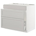 White Base Cabinet with Sink and Waste Sorting O575691