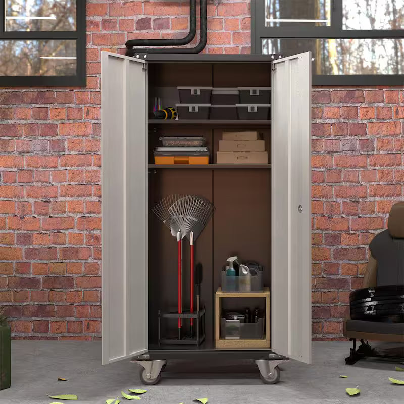 Metal Rolling Tool Storage Cabinet in Black and Grey K28196