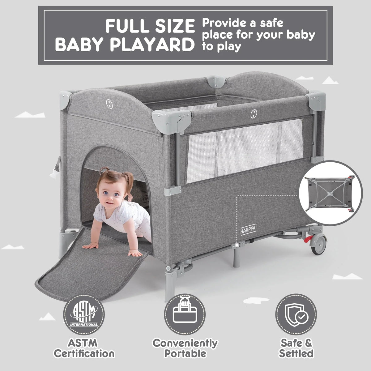 5 in 1 Portable Playard and Bassinet B298059