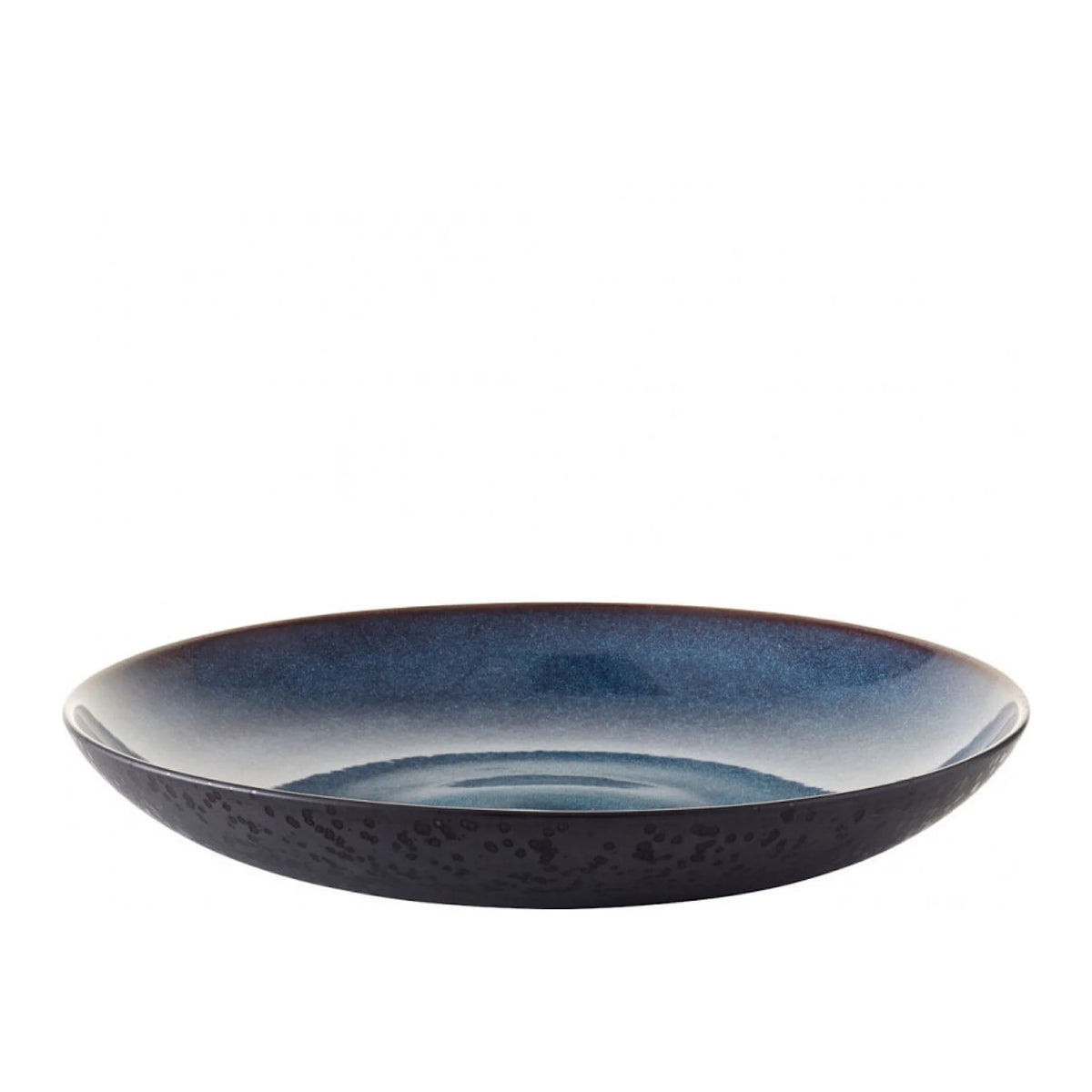 Stoneware Serving Dish 40cm Black Dark Blue H18892