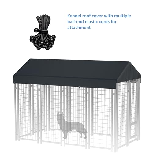10' x 10' 600D Heavy Duty Waterproof Dog Kennel Top Cover Gray A74092