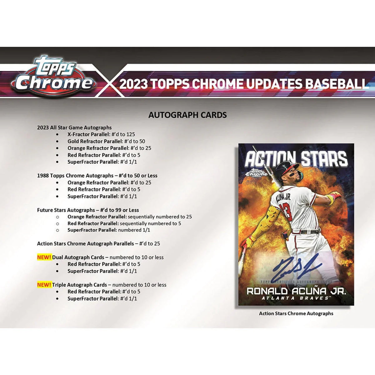 2023 Chrome Update Series Baseball Trading Card Hobby Jumbo Box R51618