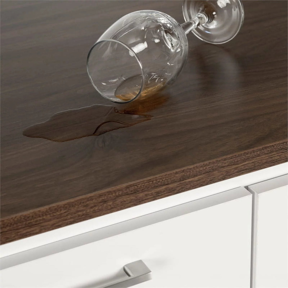 Natural Walnut and White Kitchen Island M590884