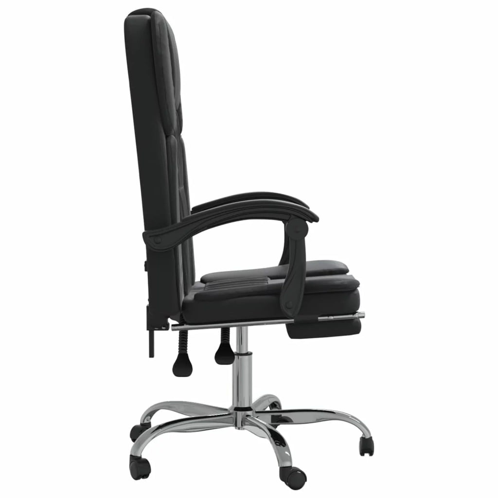 Black Faux Leather Reclining Office Chair M87354