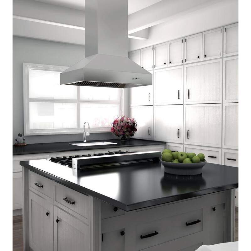 48 in. 700 CFM Ducted Island Mount Range Hood Stainless Steel T44046