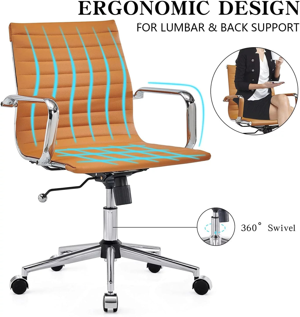 Ergonomic Office Chair with Back Support and Caster Wheels C57605