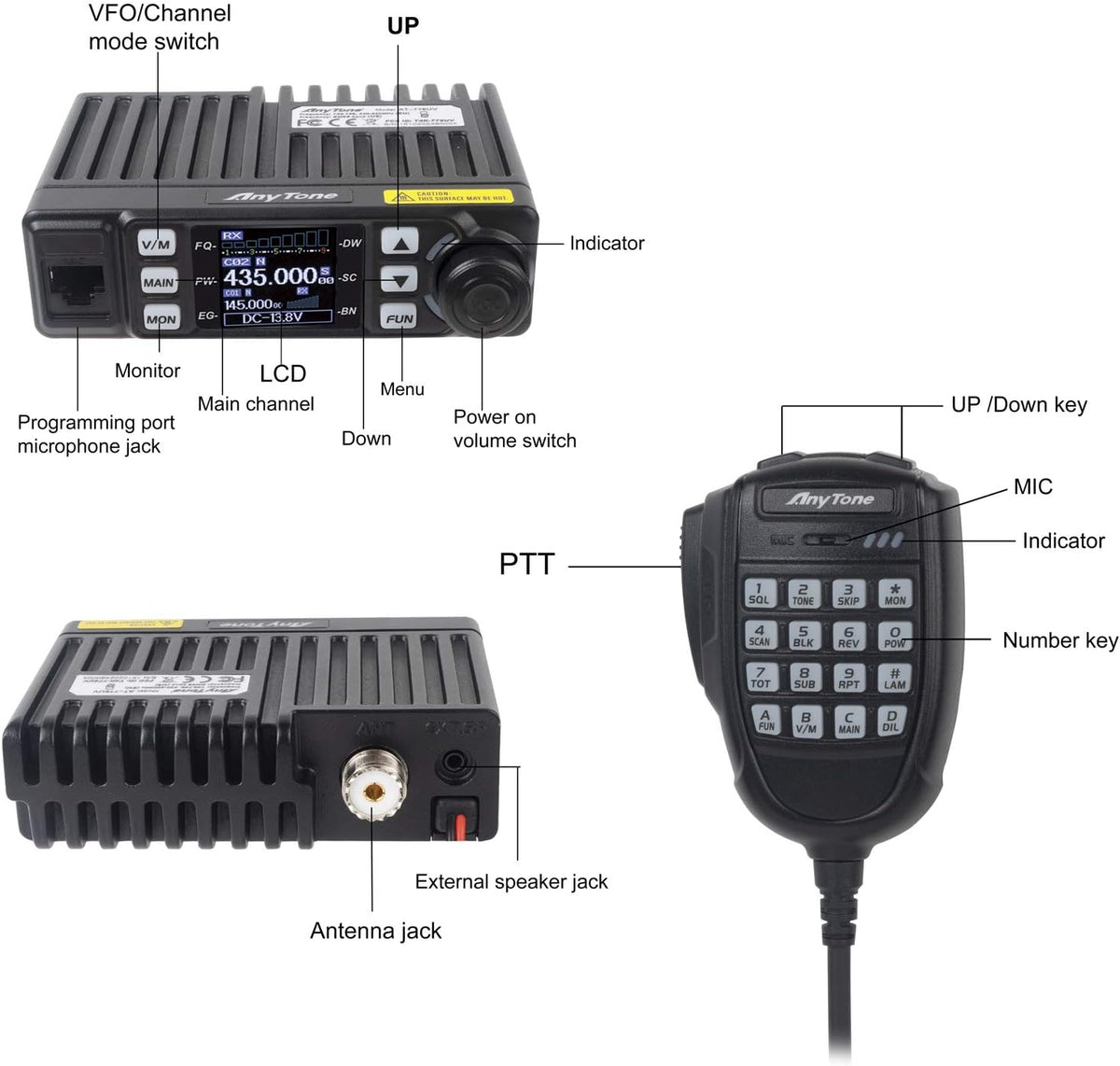 Mini Size Dual Band VHF/UHF Two Way Radio N25332