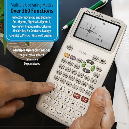 Black Graphing Scientific Calculator with Carrying Case P518