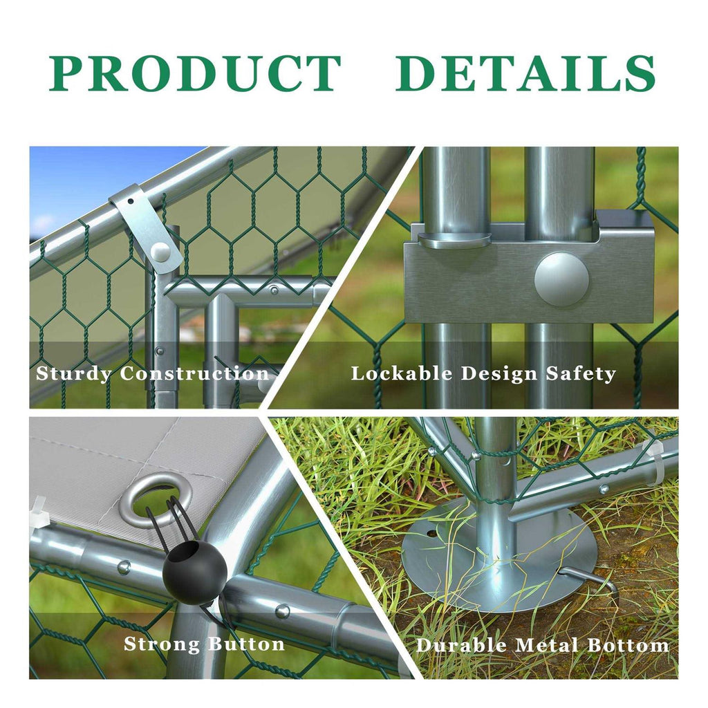 Extra Large Metal Chicken Coop with Waterproof and Anti-Ultraviolet Q24924