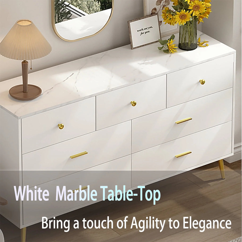 White 6 Drawer Dresser Y651897