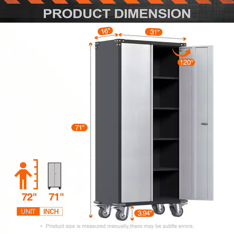 Metal Rolling Tool Storage Cabinet in Black and Grey K28196