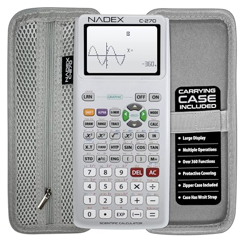 Black Graphing Scientific Calculator with Carrying Case P518
