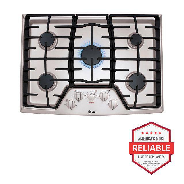 30 in. 5 Burner Stainless Steel Gas Cooktop F21036