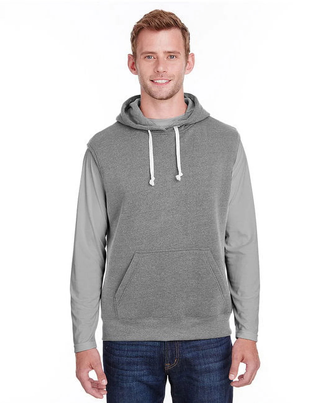 Triblend Fleece Sleeveless Hooded Sweatshirt W47258