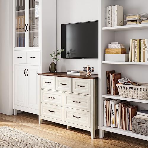 Black 5 Drawer Dresser with Metal Handles J227082