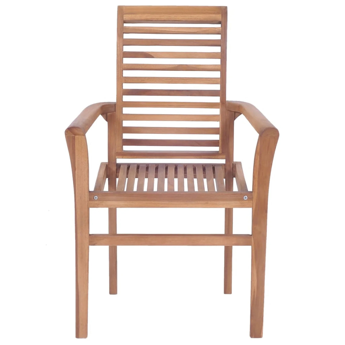 Set of 2 Wooden Garden Chairs with Gray Cushion N843
