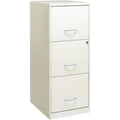 White 3 Drawer Metal File Cabinet with Lock C14397