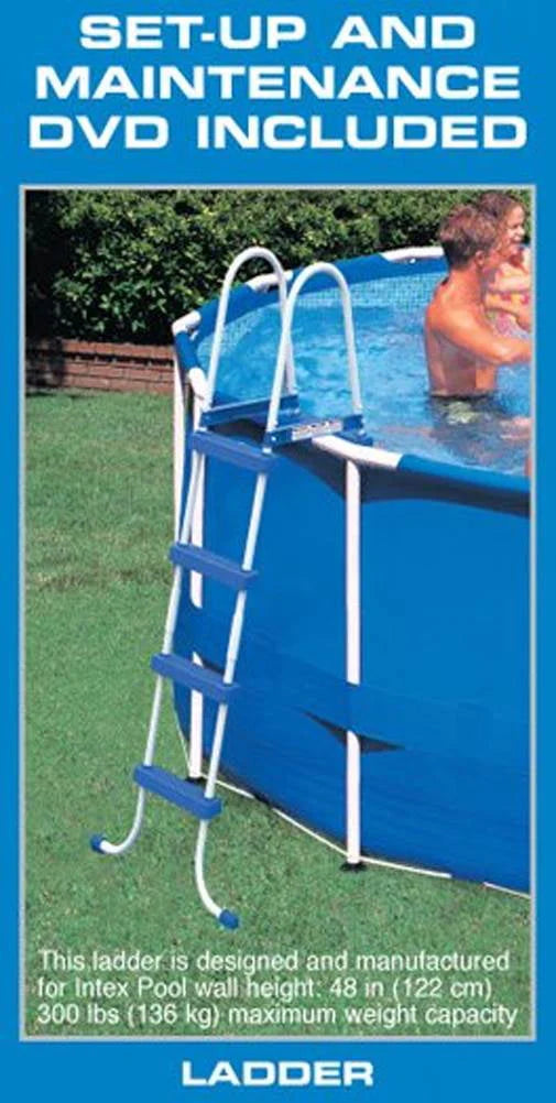 18ft x 48in Round Metal Frame Above Ground Swimming Pool Set B3884