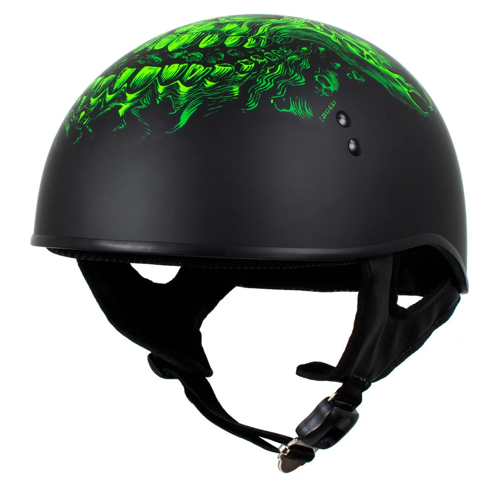 Flat Black DOT Approved Half Helmet P46320