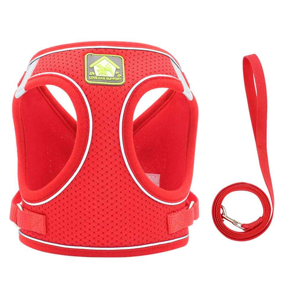 Soft Mesh Reflective Adjustable Dog Harness and Leash Set S632